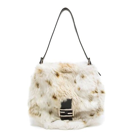 fendi rabbit double handle bag ebay|FENDI RABBIT FUR CHEF BROWN LEATHER HANDBAG .